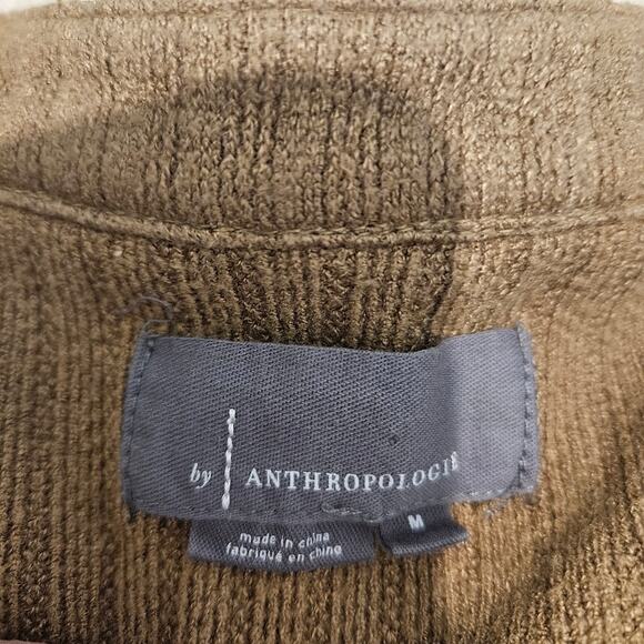 Anthropologie Brown Olive Snap Button Cardigan Sweater - Picture 6 of 10